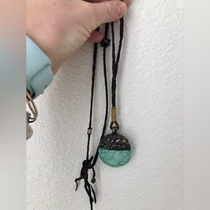 Lucky Brand Necklace - large turquoise stone -